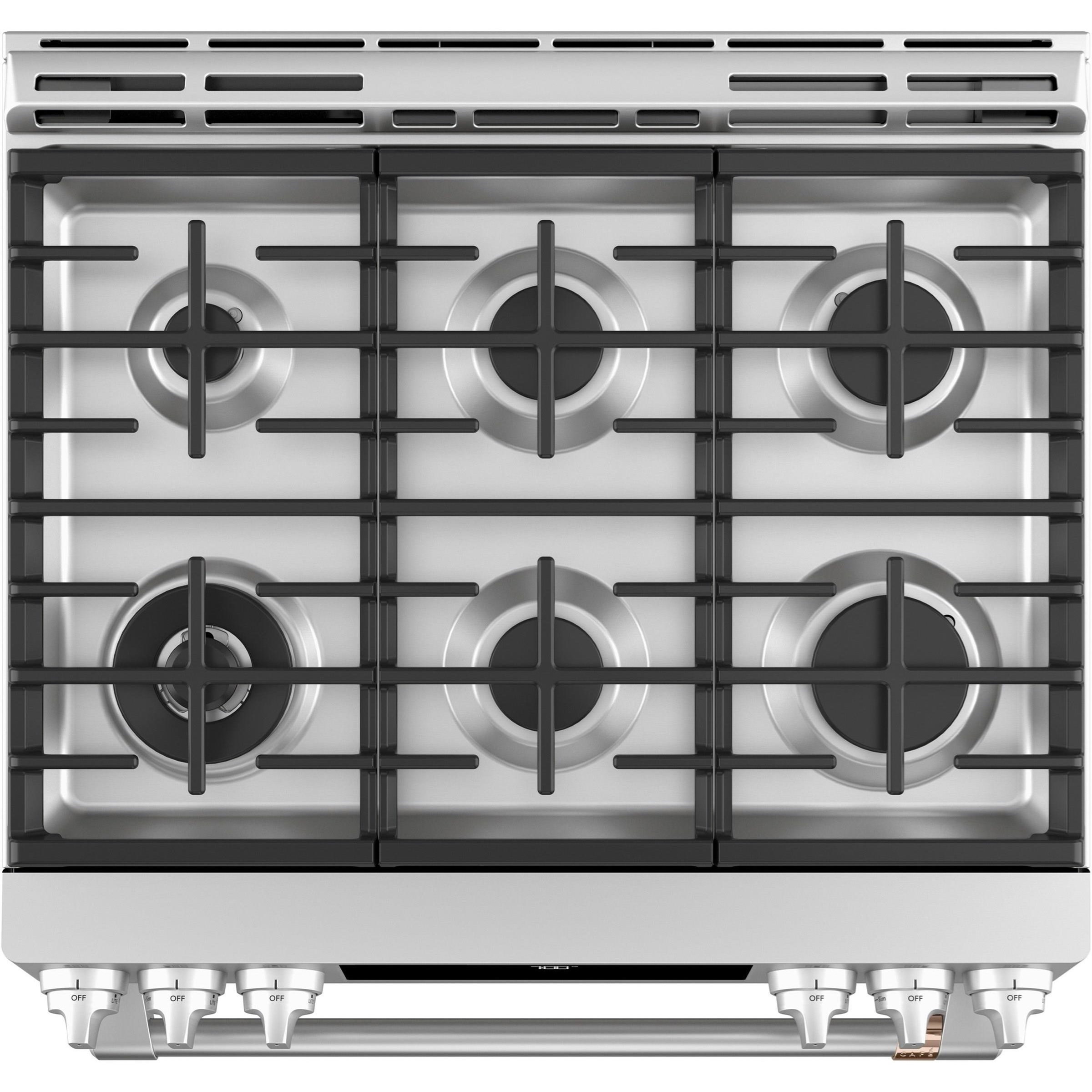 GE Appliances CGS700P2MS1 Cafe´™ 30" Smart SlideIn, FrontControl, Gas Range with Convection